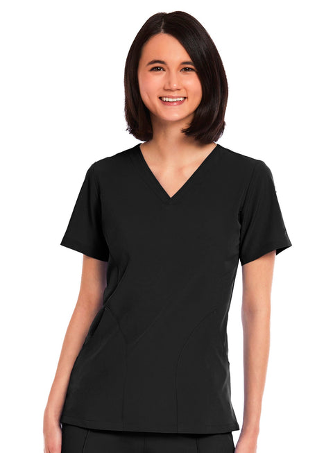 4511 Curved V- Neck Top - Matrix Impulse