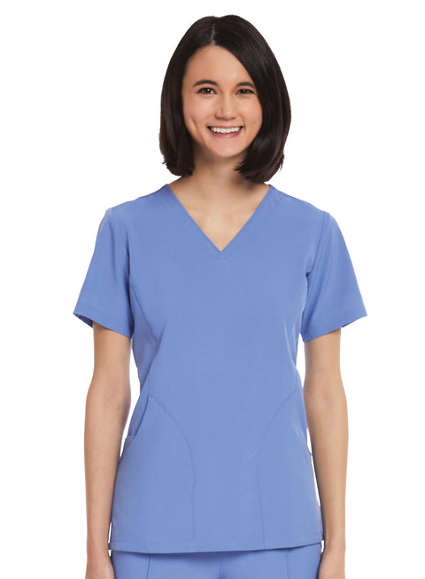 4511 Curved V- Neck Top - Matrix Impulse