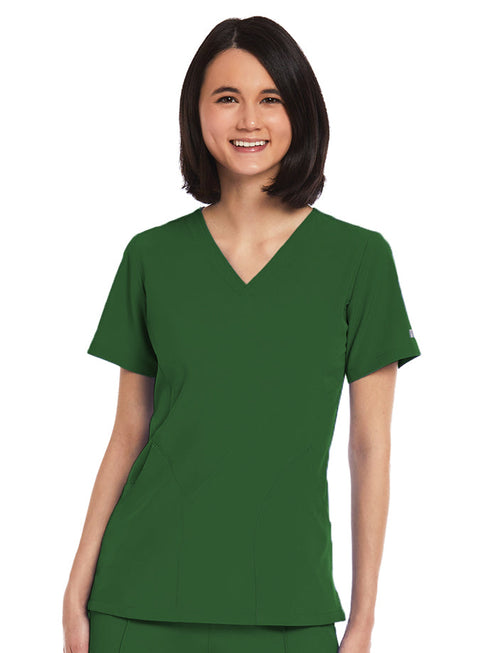 4511 Curved V- Neck Top - Matrix Impulse