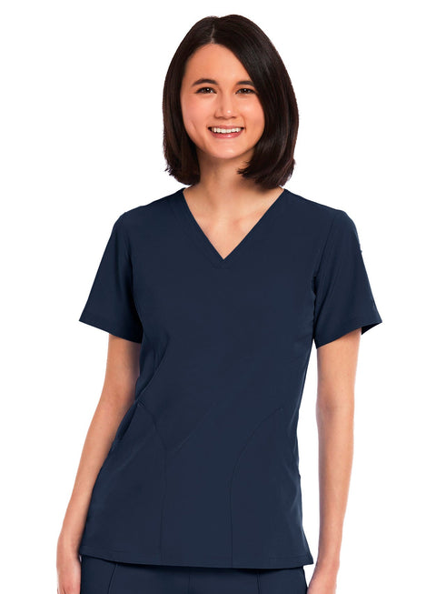 4511 Curved V- Neck Top - Matrix Impulse