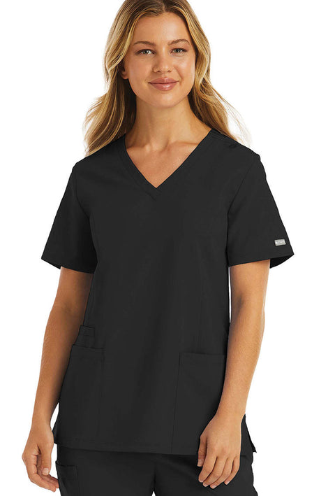 JVS - 5001 Double V Neck Top-Momentum