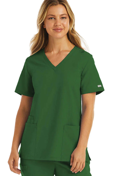 Evergreen - 5001 Double V Neck Top-Momentum