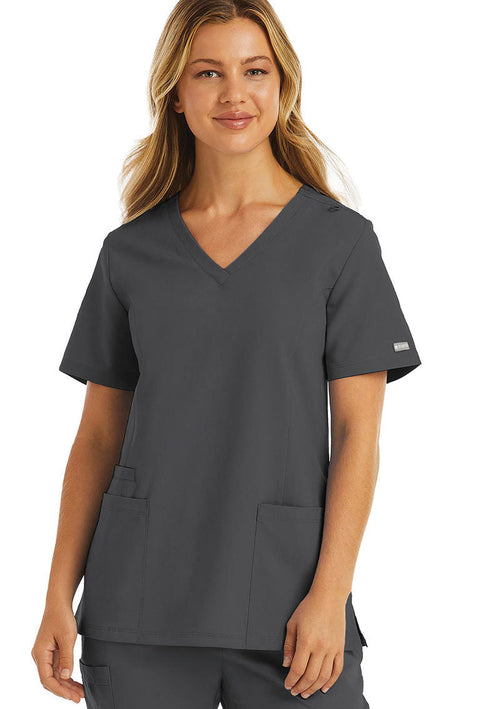 JVS - 5001 Double V Neck Top-Momentum