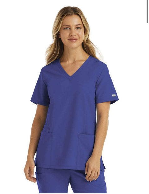 JVS - 5001 Double V Neck Top-Momentum