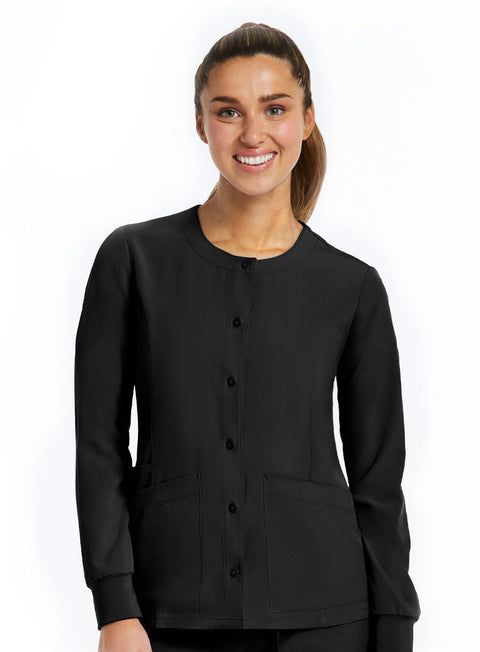 SVCTE - 7510 Women's Round Neck Snap Jacket Matrix Impulse