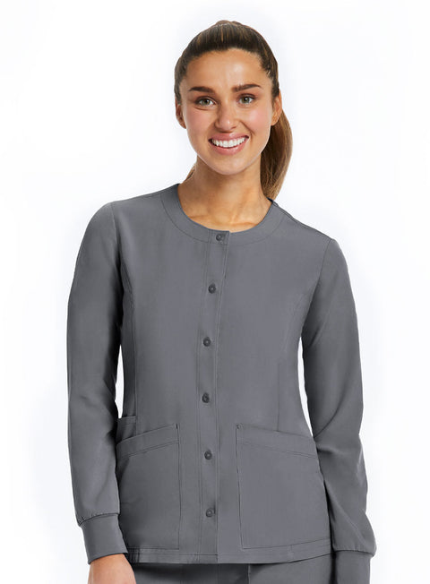 SVCTE - 7510 Women's Round Neck Snap Jacket Matrix Impulse