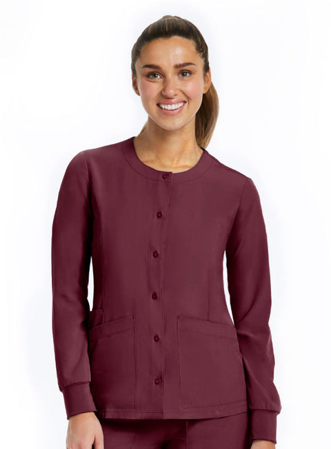 SVCTE - 7510 Women's Round Neck Snap Jacket Matrix Impulse