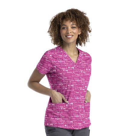 9810 Women's printed v-neck top