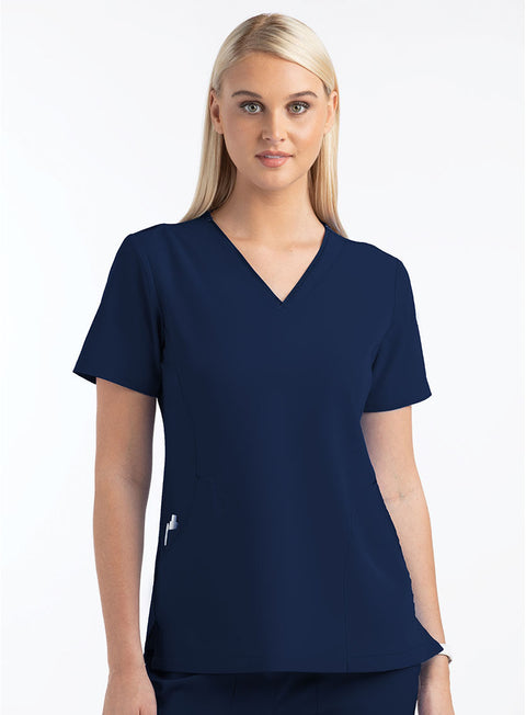 4510 Matrix Impulse - Contrast Curved V-neck Top