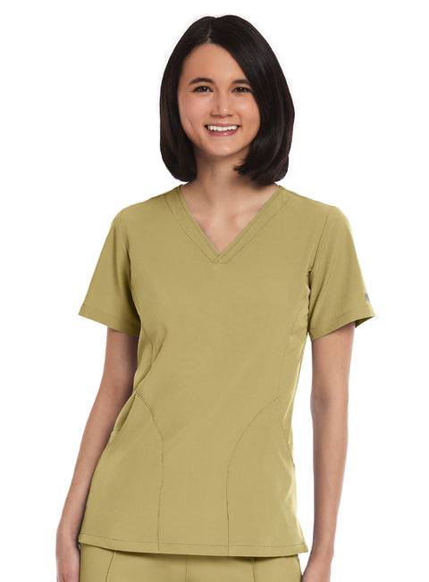 4511 Curved V- Neck Top - Matrix Impulse