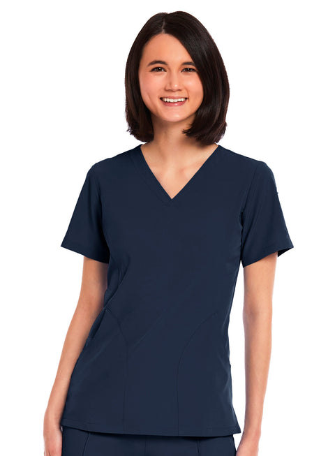 4511 Curved V- Neck Top - Matrix Impulse