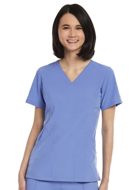 4511 Curved V- Neck Top - Matrix Impulse