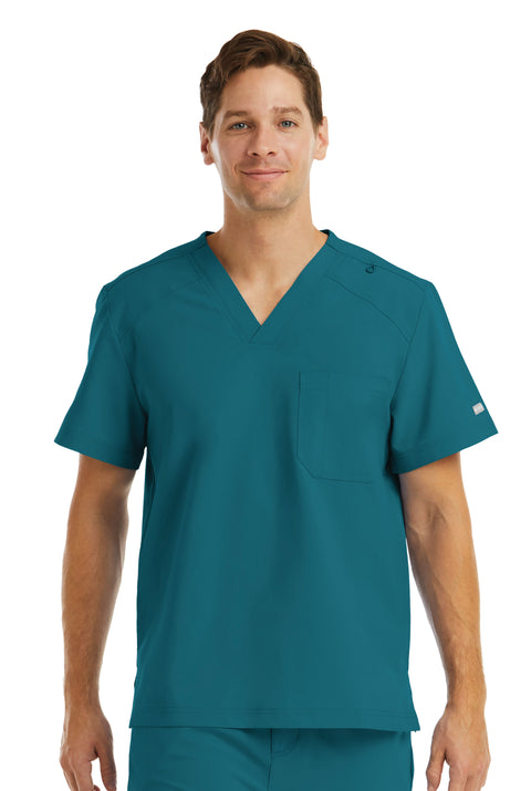 5801 Men's V- Neck One Pocket Top - Momentum