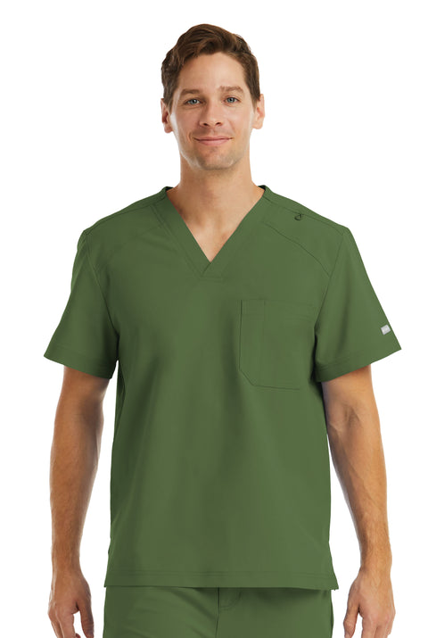 5801 Men's V- Neck One Pocket Top - Momentum
