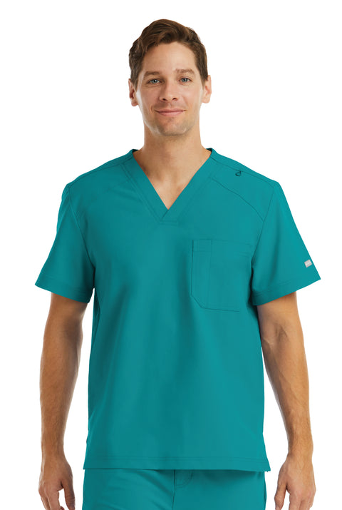 5801 Men's V- Neck One Pocket Top - Momentum