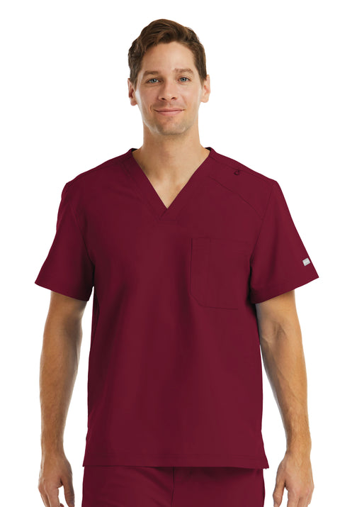 5801 Men's V- Neck One Pocket Top - Momentum