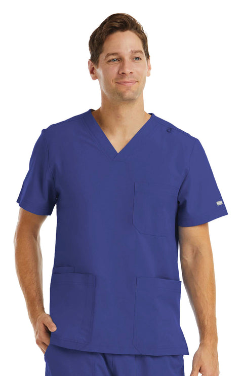 5802- Men's V-Neck 3 Pocket Top - Momentum