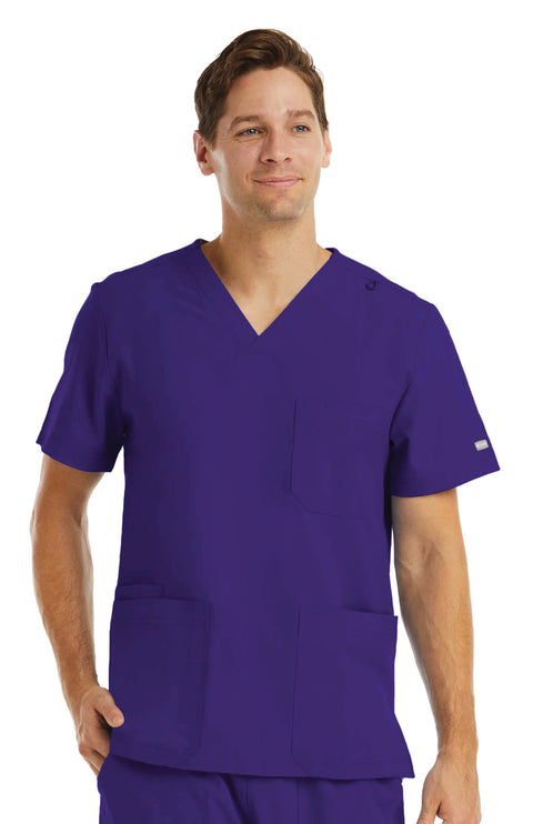 5802- Men's V-Neck 3 Pocket Top - Momentum