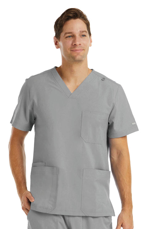 5802- Men's V-Neck 3 Pocket Top - Momentum
