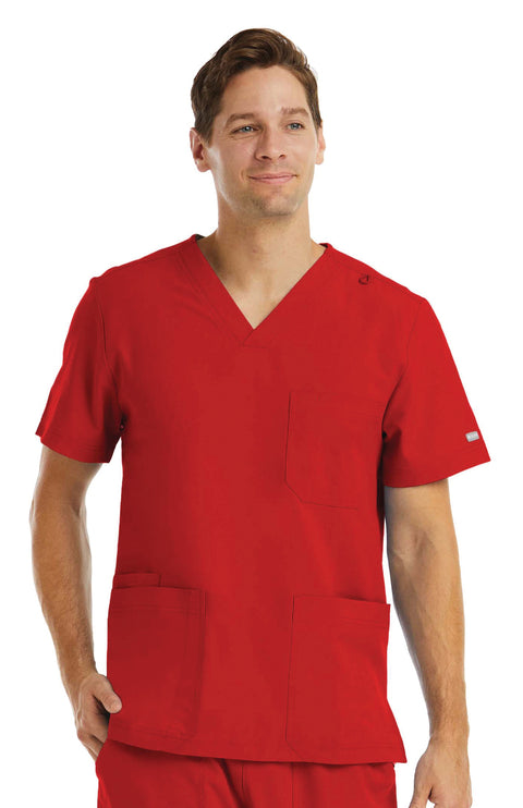 5802- Men's V-Neck 3 Pocket Top - Momentum