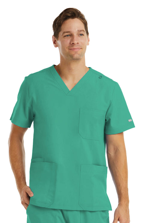 5802- Men's V-Neck 3 Pocket Top - Momentum