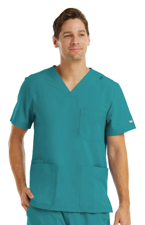 5802- Men's V-Neck 3 Pocket Top - Momentum