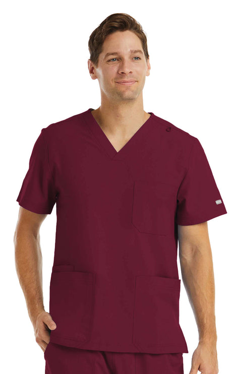 5802- Men's V-Neck 3 Pocket Top - Momentum