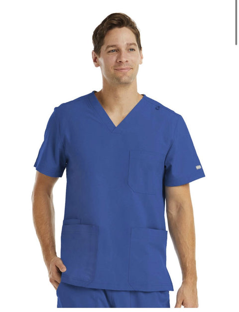 5802- Men's V-Neck 3 Pocket Top - Momentum