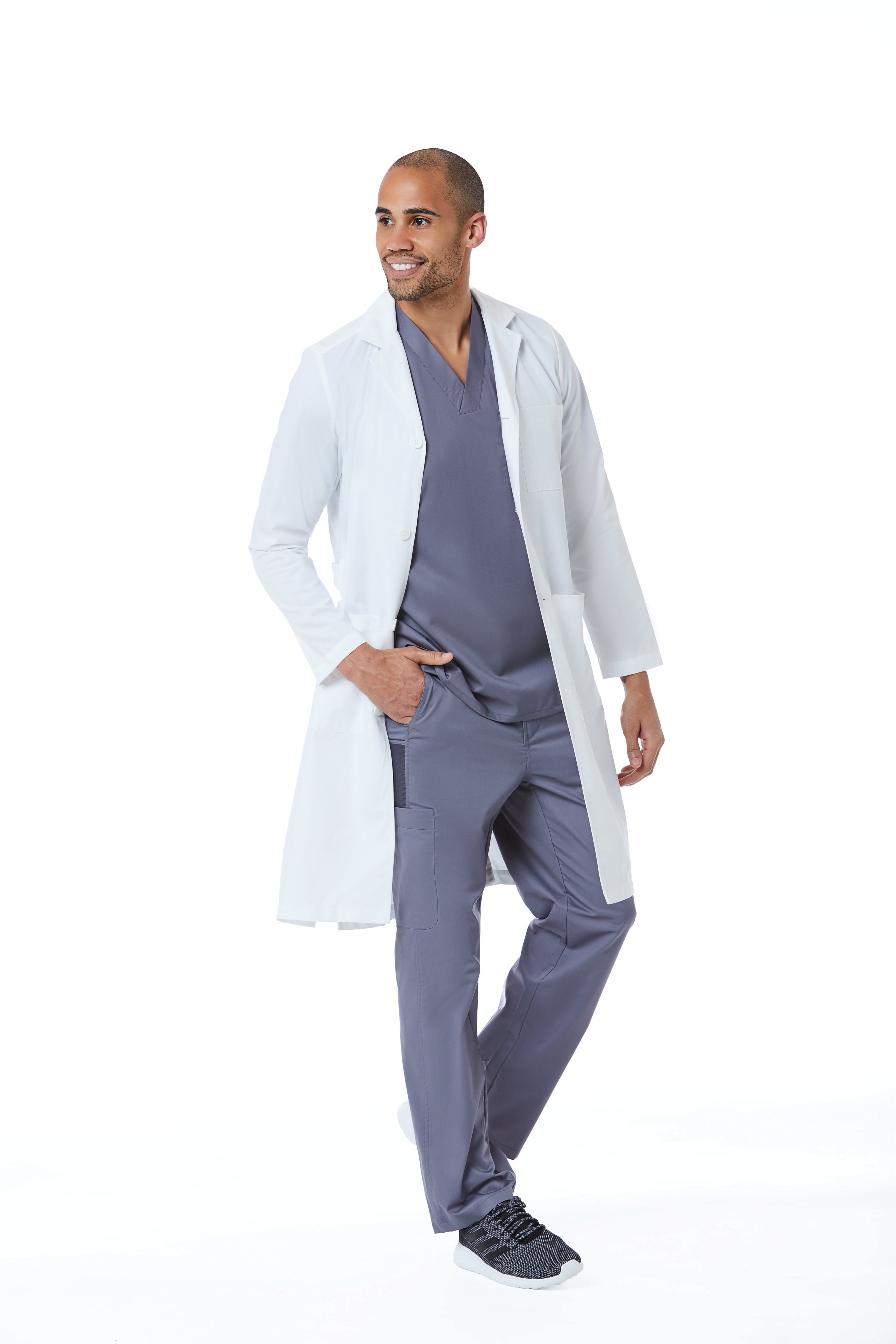 7256 Red Panda Lab Coat Mens Long Lab Coat Maevn Scrublyfe Uniforms 9354